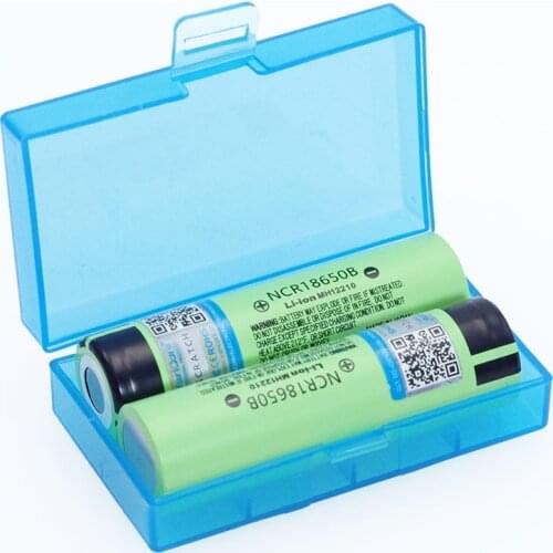 2PCS VariCore New Original 18650 NCR18650B Rechargeable Li-ion battery 3.7V 3400mAh For Flashlight batteries + Storage box