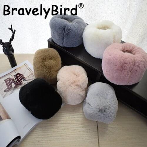 Faux Rabbit Fur Cuffs One Pair Sleeve Decor Jackets Warm Elastic Oversleeve Arms Warmmer Plush Wristband Hand Ring Arm Cuffs