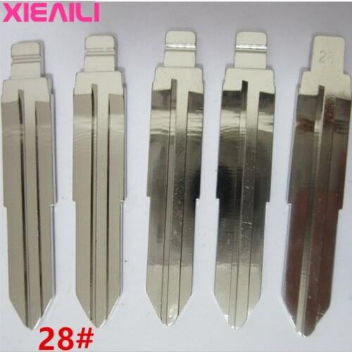 XIEAILI 50Pcs/lot 28# Metal Blank Uncut Flip KD Remote Key Blade For Kia Rio S192