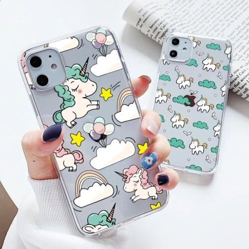 Cute Cartoon Unicorn Protective Case for Huawei Honor 7X 8X 9X Pro Lite Soft Silicone Phone Cover on Honor Pro 8A Pro 9A 8C 9C