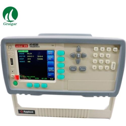 AT4532 Multi-channel Temperature Meter 32 Channels J/K/T/E/S/N/B Thermocouple 0.1C Resolution