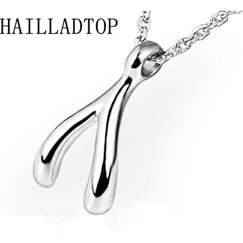 New Design Cheap Cute Wish Bone Pendants Necklaces Jewelry Women Accessories Silver Plated Wishbone Dainty Necklace With Chain