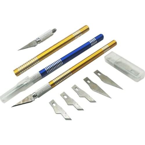 Carving DIY craft knife + 5 blade mobile phone notebook film model tool paper cutter craft knife