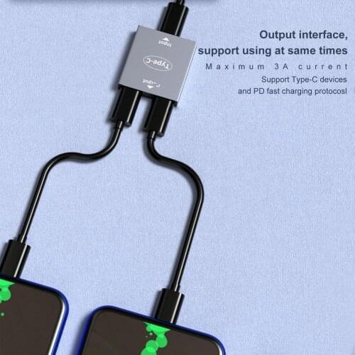 Type-C Adapter Coupler Female To 2 Female Extender Connector PD Fast Charging Protocol And Data Transmission