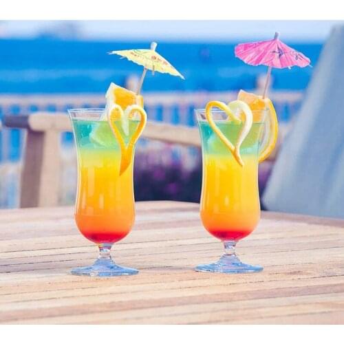 Drink Umbrella Cocktail Picks 220 Pcs Assorted Tropical Color Party Picks for Bars Picnic Cake and Party Decoration