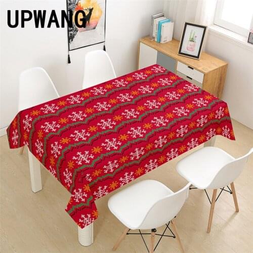 Snowflake Christmas Tablecloth 3D Printed Table Cover Rectangular Tablecloth Wedding Birthday Party Kitchen Home Decor