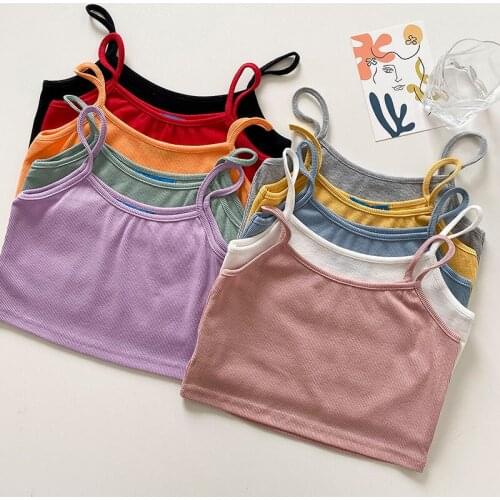 Sexy Short knitted sling womens tops summer 2021 new solid color casual bottoming outer wear tops fashion vest tops Camis