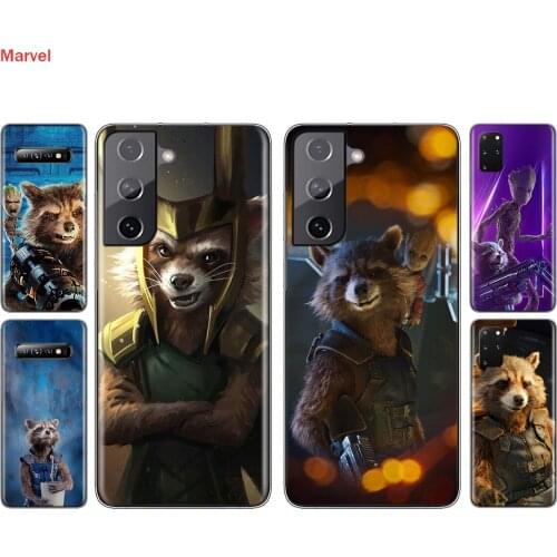 Silicone Cover Rockets Raccoon Marvel For Samsung Galaxy S21 S20 FE Ultra S10 S10E Lite S9 S8 S7 S6 Plus Phone Case