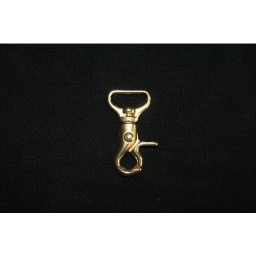 SK105) 5pc Solid Brass Spring Snap Hook Swivel Clasp Key Ring Chain Hardware Japan-Type-5