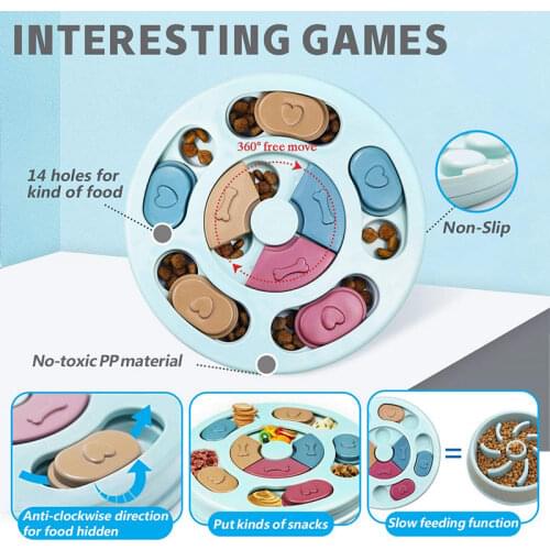 Dog Puzzle Toys Slow Feeder Interactive Training Increase Puppy IQ Food Dispenser Slowly Eating NonSlip Bowl Pet Cat Dogs Game