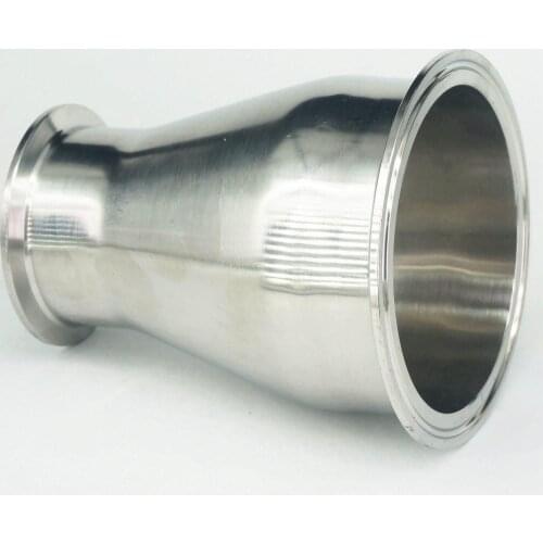 102mm to 63mm Pipe OD 4" to 2.5" Tri Clamp Thickness 2mm SUS304 Stainless Steel Reducer Fitting Homewbrew