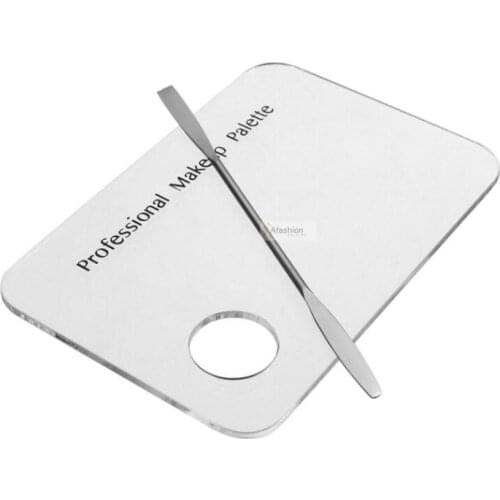 1 set Acrylic Makeup Palette Make up plate include spatula nail polish gel foundation eye shadow manicure cosmetic tools