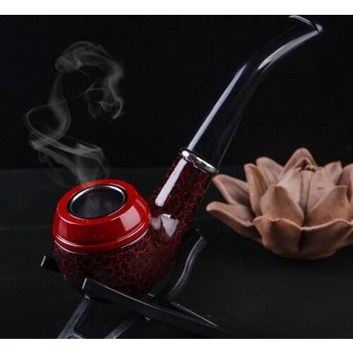 1Pcs New Printing Pattern Pipe Filter Smoking Pipes Herb Bakelite Tobacco Pipes Narguile Grinder Smoking Cigarette Holder