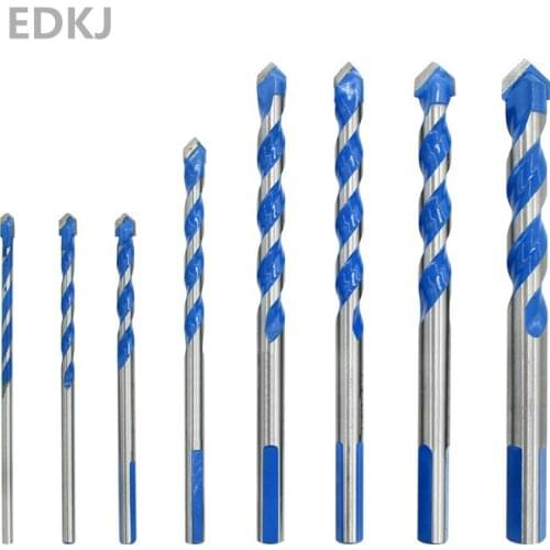 1PCS Blue 3mm-12mm Multifunctional Glass Drill Bit Twist Spade Drill Triangle Bits For Ceramic Tile Concrete Glass Marble
