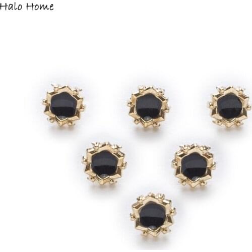 10pcs Enamel Metal Shank Buttons Shirt Clothing Sewing Decor Replace Sewing Garment Supplies Accessory DIY 8mm