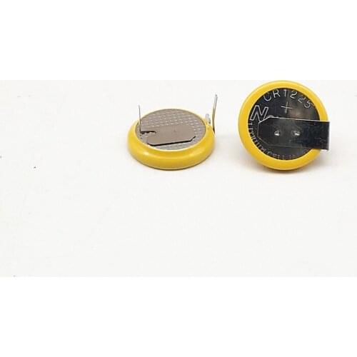 10pcs Original CR1225 3V Horizontal Packaged Button Battery with Welded Foot CR1225 CR1220