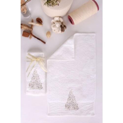 % 100 Cotton 30x50 cm Hand Face Towel Set 2 Pieces