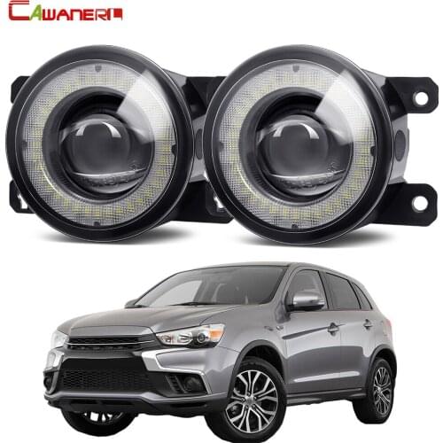 2 Pieces Car Right + Left LED Fog Light Assembly Angel Eye DRL Daytime Running Light 30W H11 12V For Mitsubishi RVR 2013-2018