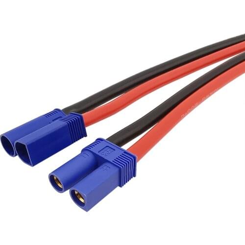 2Pcs EC5 Male Female Connector 5mm Bullet Pigtail Cable 15cm 10AWG Silicone Wire RC Lipo Battery