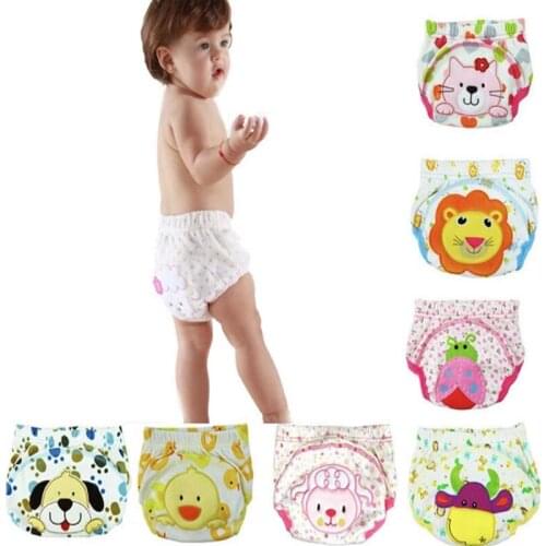 2pc/Lot Baby Training Pants/Diaper/Washable Cotton Learning Pants 80/90/100