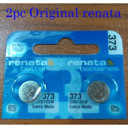 2Xrenata Silver Oxide Watch Battery 373 SR916SW 916 1.55V 100% original brand renata 373 renata916 battery