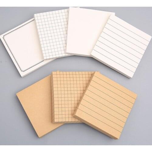 80 Sheets Office School Memo Pad Blank Horizontal Grid Planner Notepad To Do List Time Sticky Office School Supplies Stationery