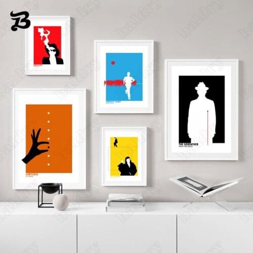 Abstract Movie Figure Posters Man Woman Running Smoke Canvas Painting Wall Art Print Pictures for Bedroom Living Room Home Decor