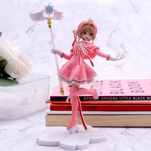 Anime Cartoon Card Captor Sakura PVC Action Figure Model Car Cake Decorations Toys Cardcaptor Magic Wand Girls Figure Toys Gifts