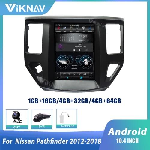 Android car radio for Nissan Pathfinder 2012 2013 2014 2015 2016 2017 2018 multimedia player screen GPS navigation 10.4 inch