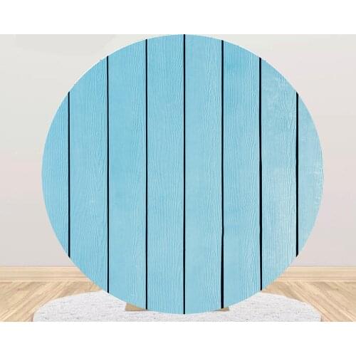 White Wood Wall Circle Backdrop Round Background Baby Shower Birthday Party Decoration Photo Props Table Banner Elastic Covers