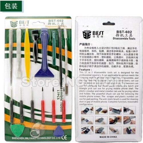 BST-602 17 In 1 Multi-purpose Disassemble Tools Kit Screwdriver Set For Mobile Phone Computer IPhone IPad Open Repaired