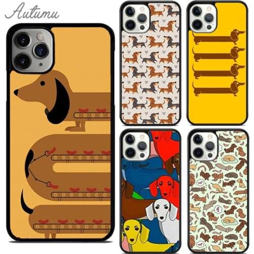 Dachshund Sausage Dog Phone Case for iPhone 11 12 Pro Max mini X XR XS SE 2020 5 6 7 8 Plus Samsung Galaxy S8 S9 S10 Cover shell