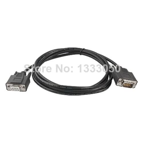 Black RS485 DB9P Female to Male PLC Programmer Cable 8.2 Ft for Siemens S7-200