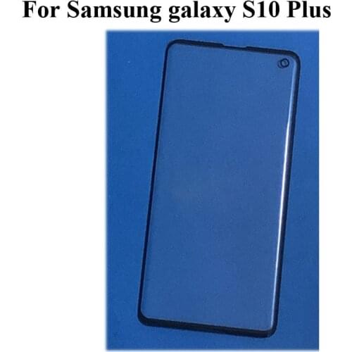 For Samsung galaxy S10 Plus Front LCD Glass Lens touchscreen For galaxy S 10 Plus Touch screen Outer Screen Glass without flex