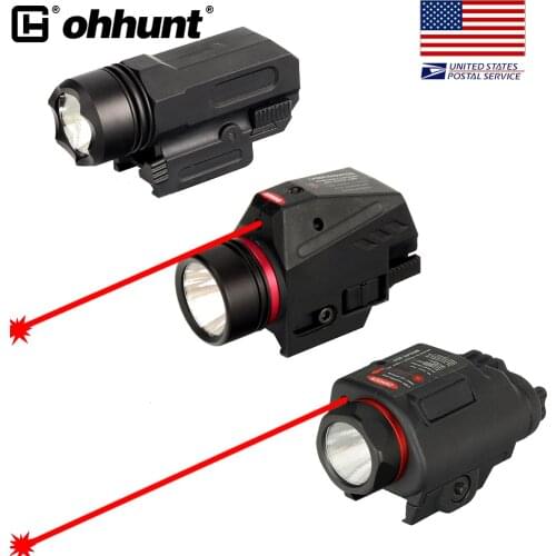 SHIP FROM USA CN ohhunt LED Flashlight Integrated Combo Nylon Material With Red Laser Sight for Picatinny Rail Mount
