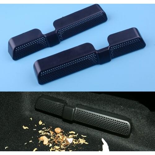 DWCX 2pcs Car Rear Seat Air Condition Vent Outlet Dust Protector Cover Trim Black Fit For VW Tiguan 2017 2018 2019