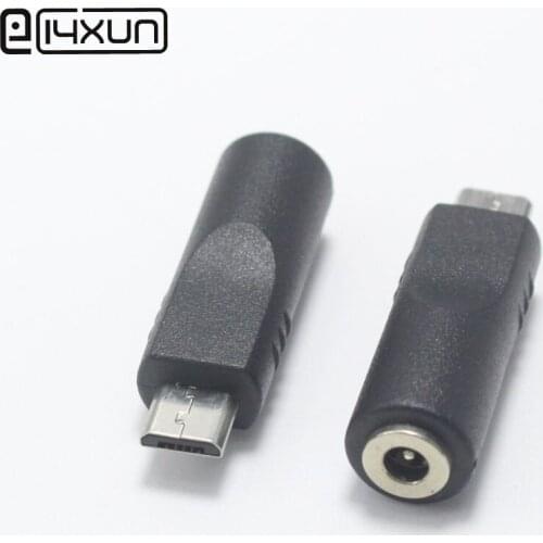 EClyxun 3.5*1.1 mm Female jack to Micro USB Male Plug DC Power Connector Adapter for Phone MP3 MP4 Ipad Black