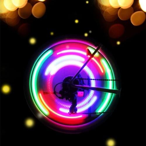 Bicycle Spoke Lights Leaf Steel Wire Lamp Wear Resistant Waterproof Multi-Color High Brightness Bike Spoke Light Cycling