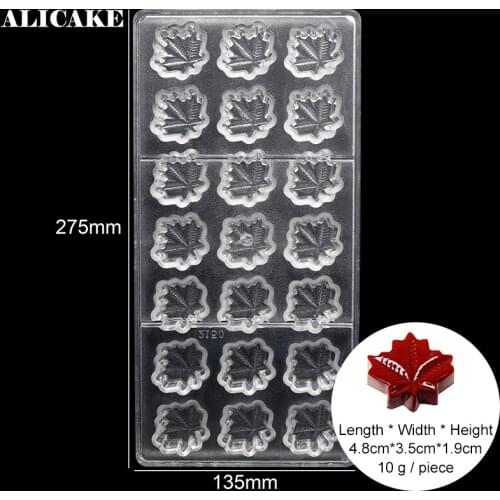 Form for Chocolate Maple Leaf Baking Pastry Tools Baker Handmade Dessert Party Bakeware Molds Polycarbonate Cooking Accessories