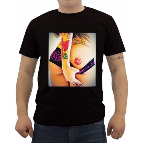 New Lips Inked Girl Tattoo Icon Hot Punk Rock Sexy Art Gift Party Men T-shirt Male Short Sleeve Print Summer T Shirt