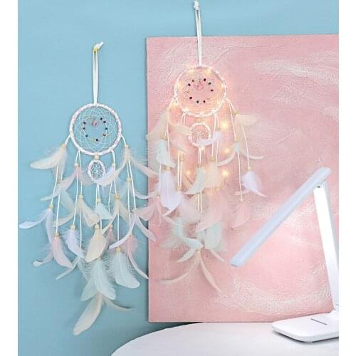 Hot Sale Feather Dream Catcher Dream Art Wall Hanging Nordic Bedroom Household Lantern Dream Catcher Decoration Ornaments