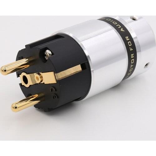 Hi End VE507G Audio Hi-End 24k Gold Plated Schuko Power plug DIY Mains power cable