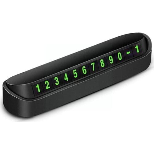 Car Phone Number Card Temporary Parking Card Plate Car Stop Moved Plate Park License Black Number Telephone Accessories Car E9G4