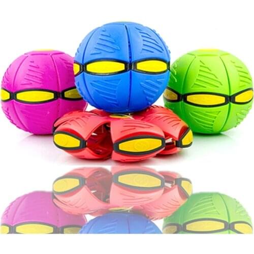 Flying UFO Flat Throw Disc Ball with LED Light Toy Kid Outdoor Garden Beach Game Childrens Sports Balls Magic Football Game