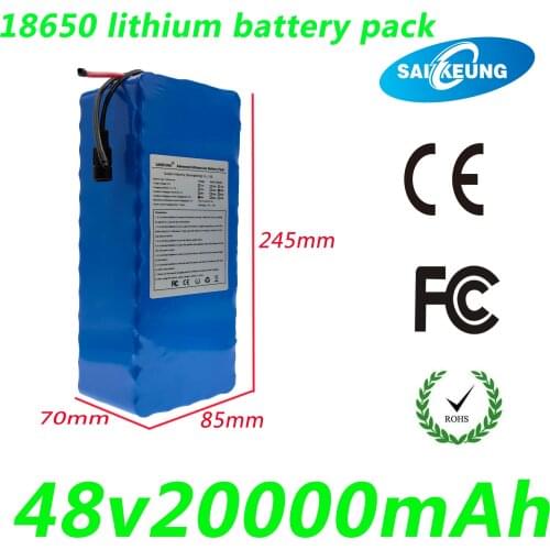 48V 20Ah 13s4p High Power 18650 Li-ionBattery Electric Bike Moped Electric Motorcycle Battery 48 V protection BMS+2A Charger