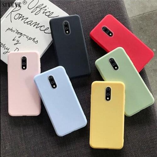 SIXEVE Soft Silicone Case For OnePlus 7 7 Pro Shockproof Mobile Phone Cover Back Coque Candy Colors Casing