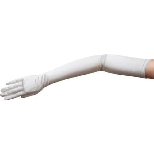 Bride cheap wedding accessories bridal Elbow white black red ladies pageant dress satin fingerlings elegant gloves