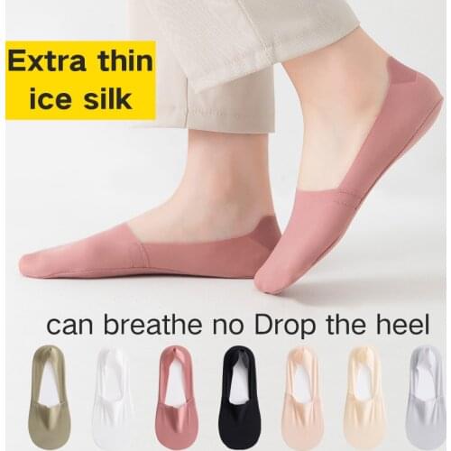 1Pairs Invisible Socks Anti Slip Summer Ultra-thin Women Socks Silicone Socks Classic Business Socks Women Shallow Mouth