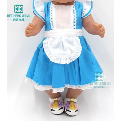 2019 NEW fashion doll clothes for 43 cm baby new born dolls and american doll fashion princess apron dress