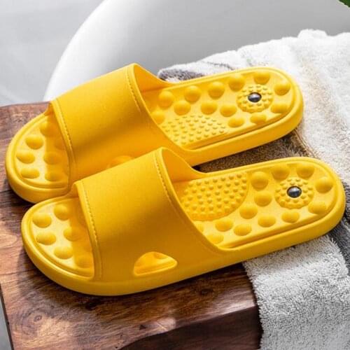 New Massage Slippers Indoor Non-slip Slippers Unisex Soft Bottom Couple Slippers Home Sandals Women Massage Point Shoes qq266